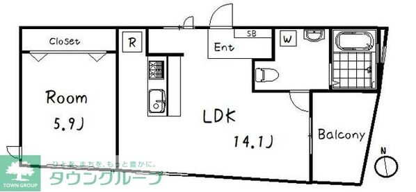 ロシェ沼袋の物件間取画像